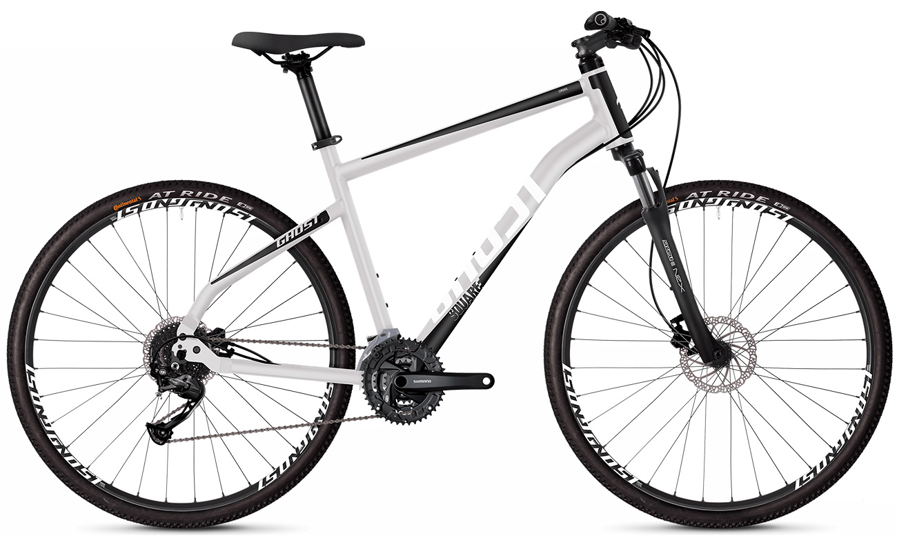 Фотография Велосипед Ghost Square Cross 1.8 28" (2020) 2020 Серебристо-черный